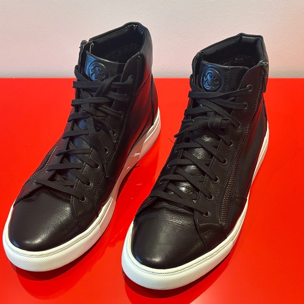 Aldo Black and White High-Top Sneakers
